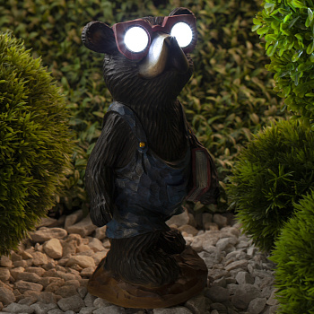 ЭРА SL-RSN27-BEAR1 Садовый светильник на солнечной батарее, полистоун, цветной, 27 см Б0018812