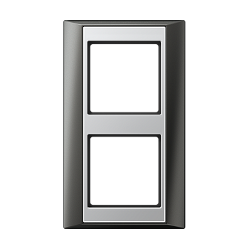JUNG А Plus Антрацит/Алюминий Рамка 2-ая AP582ANTAL