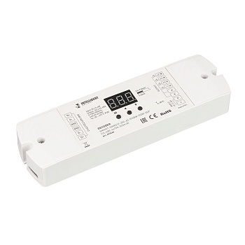 Arlight INTELLIGENT ARLIGHT Декодер SMART-DMX512-204-62-RGBW-RDM-SUF (12-48V, 4x150-500mA) (IARL, IP20 Пластик, 5 лет) 037440
