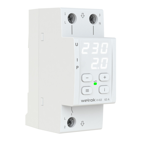 Купить Welrok VI-63 Реле напряжения 63 А (max 80 A), 13 900 ВА