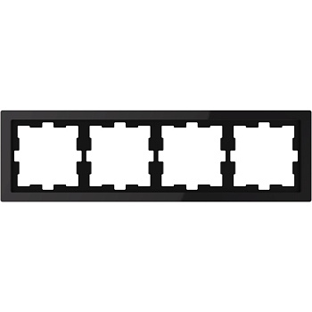 SE Merten D-Life Черный Оникс Рамка 4-ая MTN4040-6503