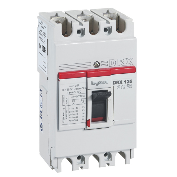 Legrand DRX125 термомагнитный  125A 3П 36kA 027225