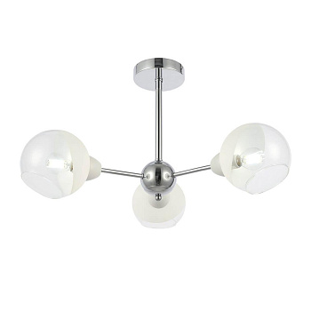 Evoluce SLE102702-03 Светильник потолочный Хром/Прозрачный, Матовый никель E14 3*40W