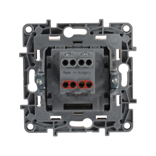 Купить Legrand Etika Слоновая кость Переключатель промежуточный 1-клавишный, винтовые клеммы, 10AX, 250 В 672309