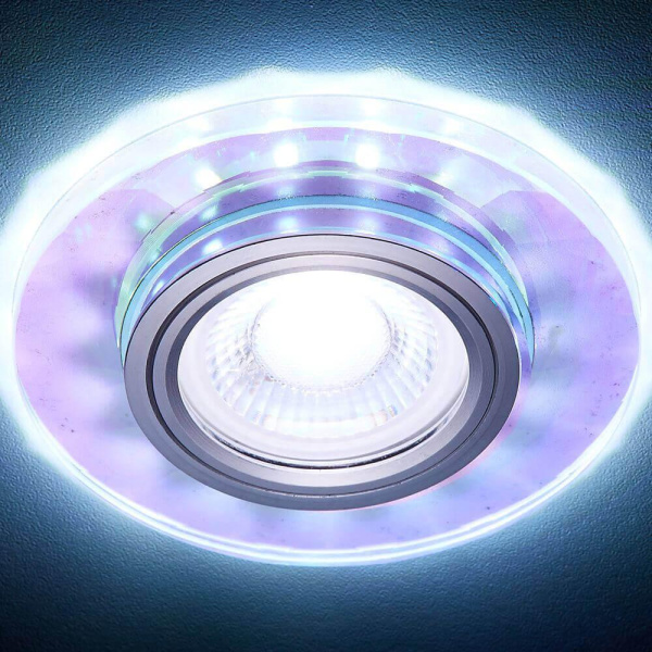 Купить Ambrella Встраиваемый точечный светильник со светодиодной лентой S211 PR хром/перамутровый /MR16+3W(LED COLD)