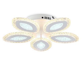 Ambrella Светильник потолочный светодиодный с пультом FA4015/5 WH белый 76W 3000K+6400K/4200K/6400K+3000K D490*85 (ПДУ ИК)