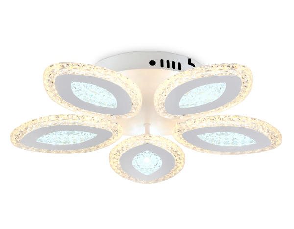 Ambrella Светильник потолочный светодиодный с пультом FA4015/5 WH белый 76W 3000K+6400K/4200K/6400K+3000K D490*85 (ПДУ ИК)