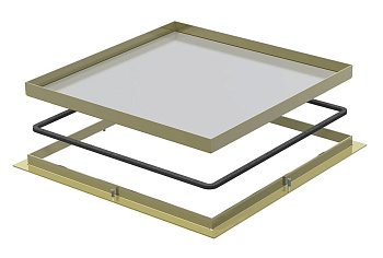 OBO Bettermann Кассетная рамка RK 383x383x20 мм (напольный люк, латунь) 7405876