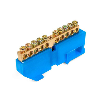 КВТ Шина N "ноль" на DIN-изол ШНИ-6х9-6 (син) (уп.10)