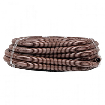 EKF PROxima Труба гофр. ПВХ Plast с зондом под темное дерево d25мм (25м.)