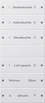 Gira Набор клавиш 6-местный (3+3),  ГРАВИРОВКА 220603