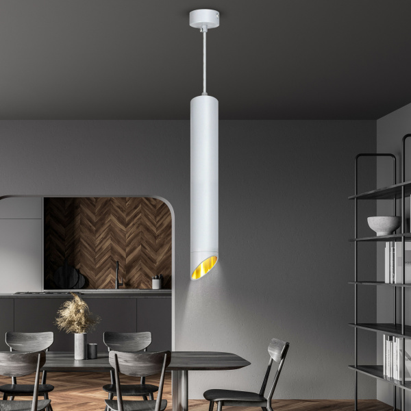 ЭРА Светильник подвесной (подвес) PL 17 WH MR16/GU10, белый, потолочный, цилиндр