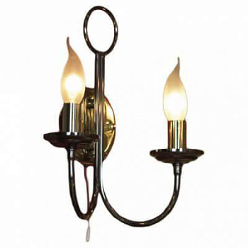 Lussole PROMO 2 Металл Черный хром / блестящее золото Без плафона Светильник настенный E14 GRLSA-4611-02