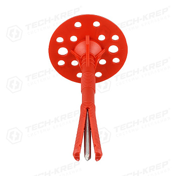 Tech-Krep Дюбель для теплоизоляции с термоголовкой 10х140 (25 шт) - пакет 124475