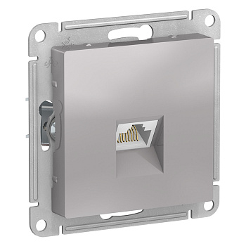 Systeme Electric AtlasDesign Алюминий Розетка компьютерная RJ45, кат. 6A, механизм