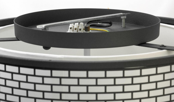 Купить Lussole LOFT Металл Черный /  Ткань Люстра E27 60W LSP-9676