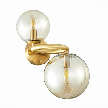 ST Luce SL1162.301.02 Светильник настенный Латунь/Коньячный E14 2*40W