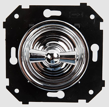 BIRONI Шедель Пластик Серебро Выключатель перекрестный 1-кл, ручка Серебро (скрытый монтаж) B3-203-S-S