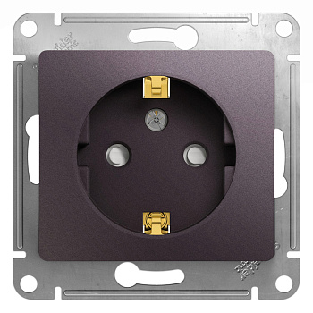 Systeme Electric Glossa Сиреневый туман Розетка с/з со шторками