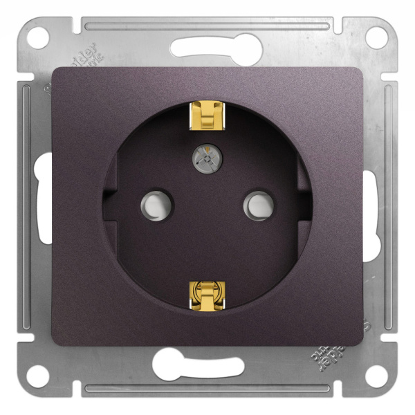 Systeme Electric Glossa Сиреневый туман Розетка с/з со шторками