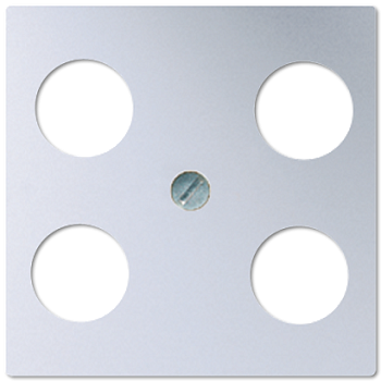 JUNG Крышка для SAT-TV-розетки с 4-мя гнездами алюминий A561-4SAT1AL