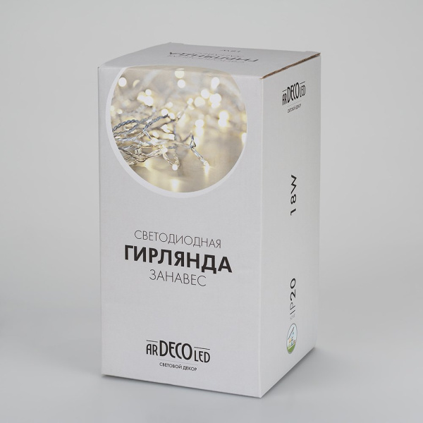 Купить Arlight Светодиодная гирлянда ARD-CURTAIN-HOME-2000x2500-CLEAR-300LED Warm (230V, 12W) (Ardecoled, IP20) 024835