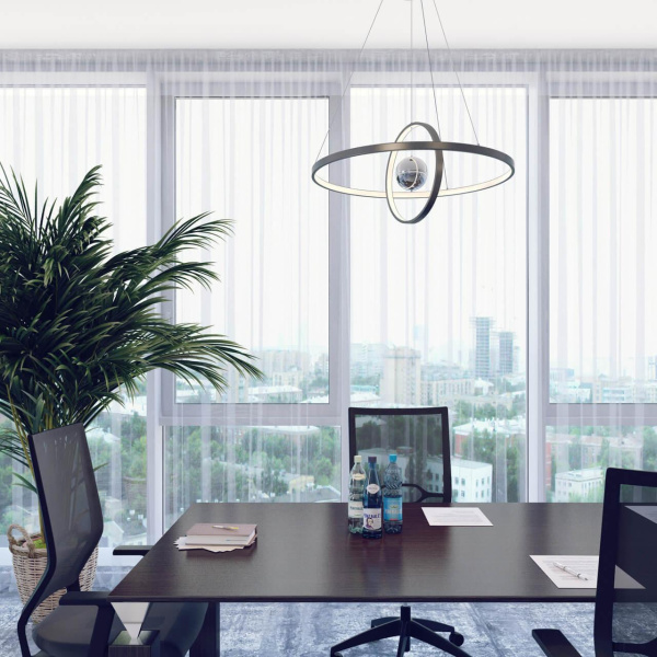 Купить Odeon Light 4031/40L ODL18 75 черный/хром Люстра IP20 LED 40W 220V LOND