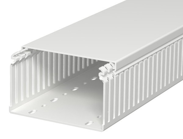 OBO Bettermann Кабель-канал перфорированный распределительный LKVH N 75x125x2000 мм светло-серый RAL7035 6178566