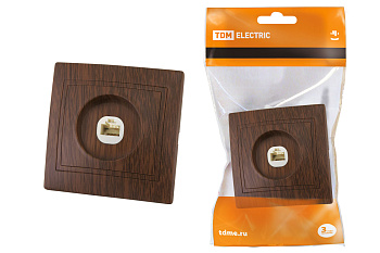 TDM Розетка телефонная RJ11  "ЭКО" (бук) "Таймыр" SQ1814-0320
