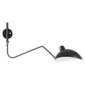 Odeon Light 4830/1W WALLI ODL21 503 черный/золотой Настенный светильник E27 1*40W KERBI