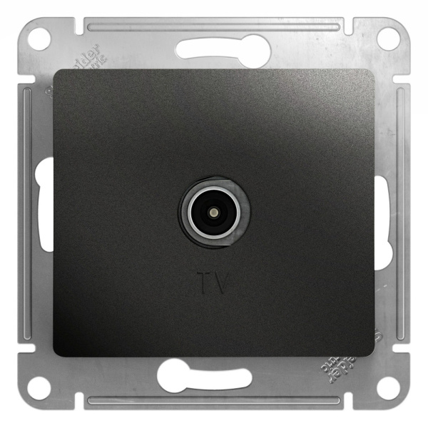 Systeme Electric Glossa Антрацит Розетка TV проходная 4DB