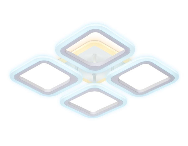 Купить Ambrella Светильник потолочный светодиодный с пультом FA441/4 WH белый 72W 520*520*80 (ПДУ РАДИО 2.4G)