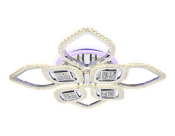 Ambrella Потолочный светодиодный светильник с пультом FA283/4+4 CH хром 147W 750*750*120 (ПДУ РАДИО 2.4G)