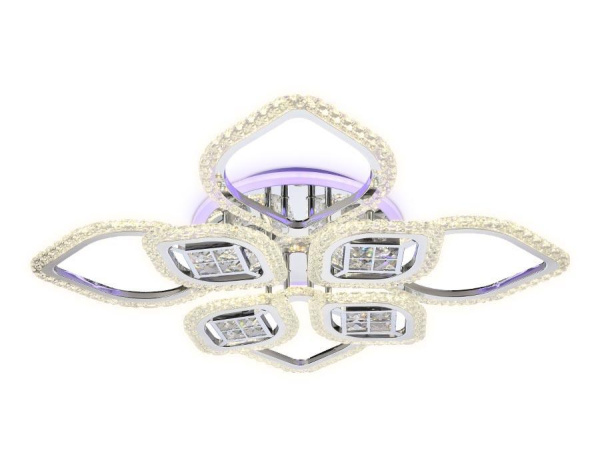 Ambrella Потолочный светодиодный светильник с пультом FA283/4+4 CH хром 147W 750*750*120 (ПДУ РАДИО 2.4G)