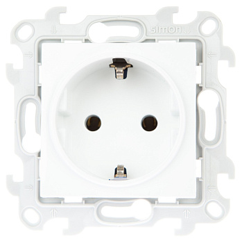 Simon 24 Белая Розетка 2К+3 Sсhuko без защитных шторок 2450434-030
