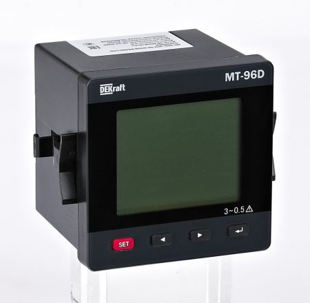 DEKraft Мультиметр цифровой 96х96мм трехфазный, вход 600В 1А, LCD-дисплей МТ-96D 51425DEK