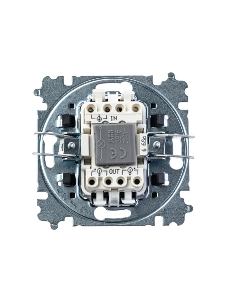 Купить ABB EPJ Levit кофе макиато / белый Переключатель 1-кл, с ориент, подсветкой, 2CHH590646A6018