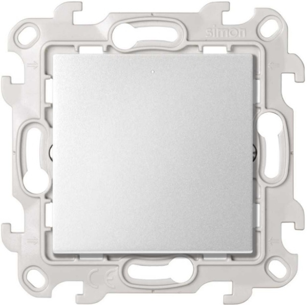 Simon 24 Алюминий Однополюсный выключатель с подсветкой 10AX 250В~ 2420104-033