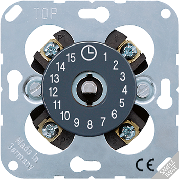 JUNG Таймер механический 2-полюсный макс. 30 мин., 16А/250В, в комплекте со шкалой цвета "антрацит" универсальные встраиваемые механизмы 11030