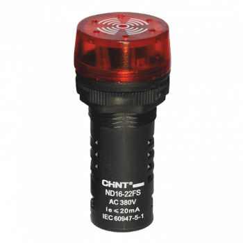 CHINT Сигнализатор звуковой ND16-22LC Φ22 мм красный LED АС/DC24В (R)