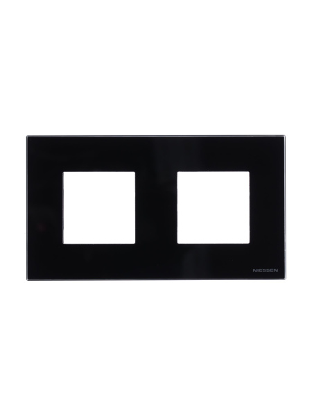 Купить ABB NIE Zenit Стекло черное Рамка 2-я 2+2 мод 2CLA227200N3101