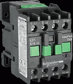 SE EasyPact TVS TeSys E Контактор 3P 1НЗ 18А 400В AC3 220В 50Гц LC1E1801M5