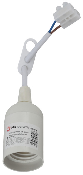 ЭРА ACS PTR/P-E27-PLA-WH-CAB Белый Патрон Е27 с клеммной колодкой пластик