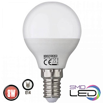 Horoz Electric 001-005-0008 8W 3000K E14 G45 175-250V Светодиодная лампа ELITE-8 HRZ33002929