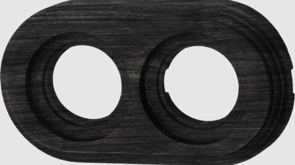 BIRONI Лизетта Бук Угольно-черный Рамка 2-ая (накладной монтаж) BF1-620-119