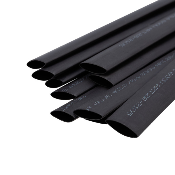 Термоусаживаемая трубка двухстенная клеевая 12,7/6,35 мм черная (1 уп. 10 шт.) Rexant 26-2105