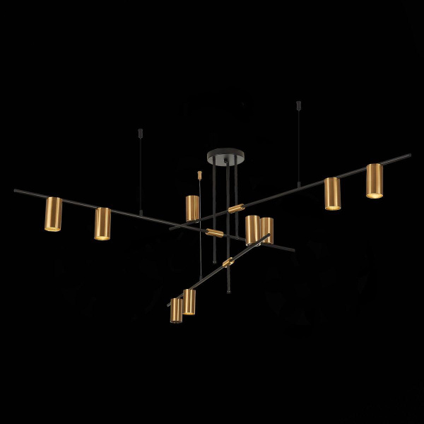 ST-Luce SL1206.402.09 Светильник потолочный Черный/Латунь GU10 9*7W Купить ST-Luce SL1206.402.09 Светильник потолочный Черный/Латунь GU10 9*7W