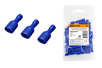 TDM Разъем плоский полностью изолированный РППИ-М 2-187 синий (мама) (50 шт) SQ0546-0004