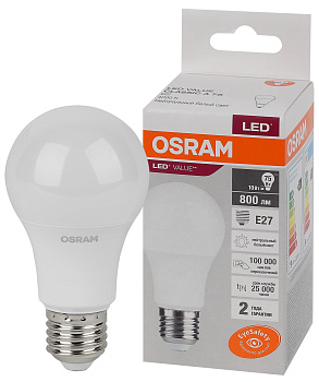 Osram LVCLA75 10SW/840 230V E27 10X1 4058075578852