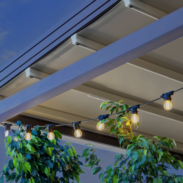 Купить Gauss Гирлянда светодиодная "Белт Лайт" Holiday для сменных ламп Е27, 10 ламп, 7,7 м, IP65, черный, 1/8 HL070